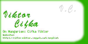 viktor cifka business card